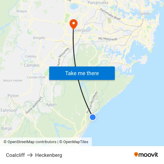 Coalcliff to Heckenberg map