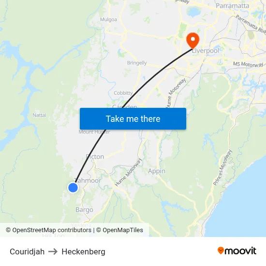 Couridjah to Heckenberg map