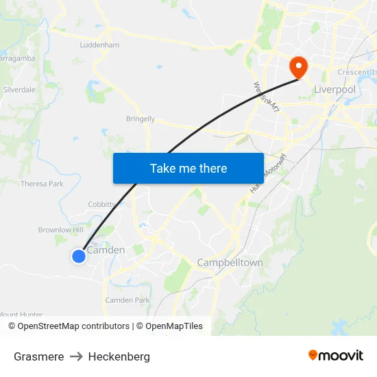 Grasmere to Heckenberg map