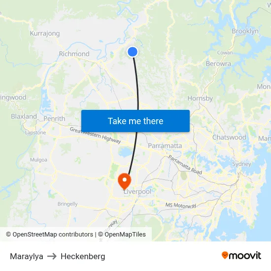 Maraylya to Heckenberg map