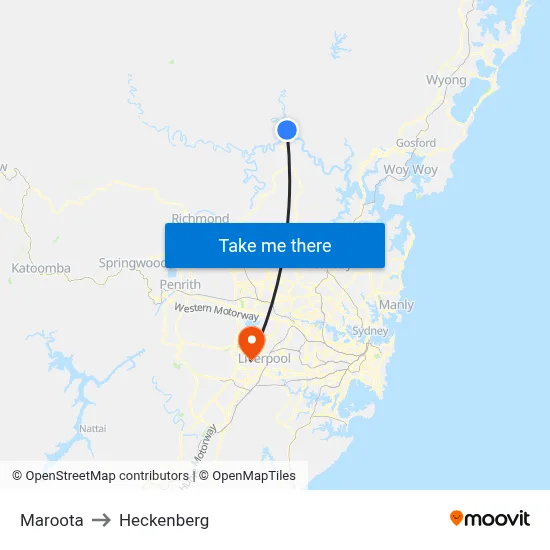 Maroota to Heckenberg map