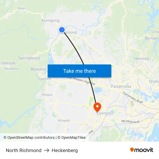 North Richmond to Heckenberg map
