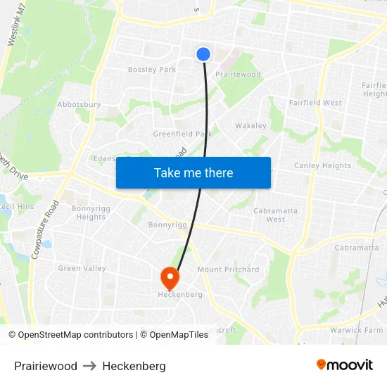 Prairiewood to Heckenberg map