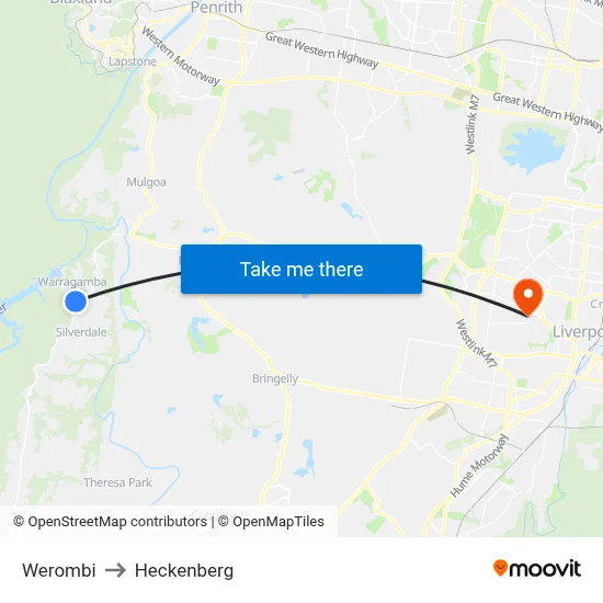 Werombi to Heckenberg map
