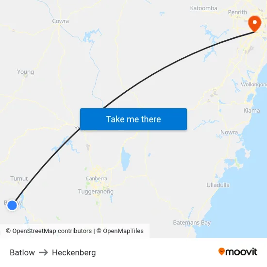 Batlow to Heckenberg map