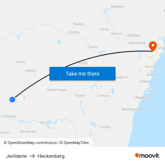 Jerilderie to Heckenberg map