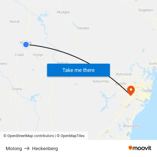 Molong to Heckenberg map