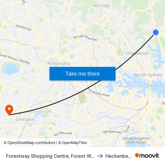 Forestway Shopping Centre, Forest Way to Heckenberg map