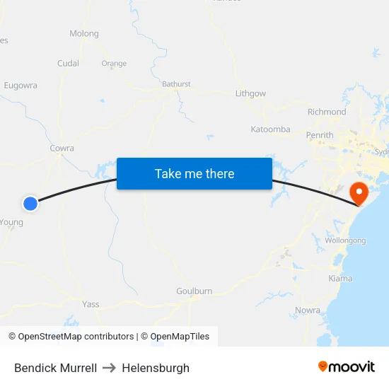 Bendick Murrell to Helensburgh map