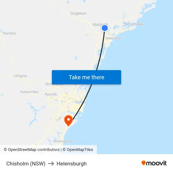 Chisholm (NSW) to Helensburgh map