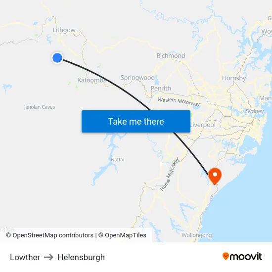 Lowther to Helensburgh map