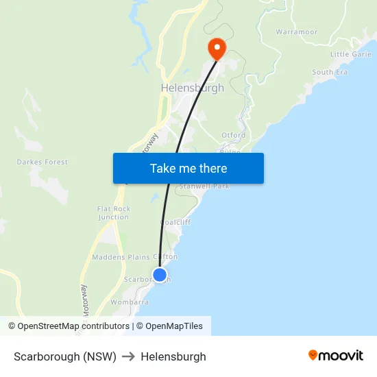 Scarborough (NSW) to Helensburgh map