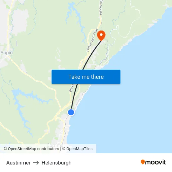 Austinmer to Helensburgh map