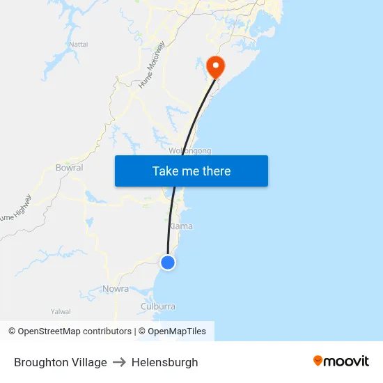 Broughton Village to Helensburgh map