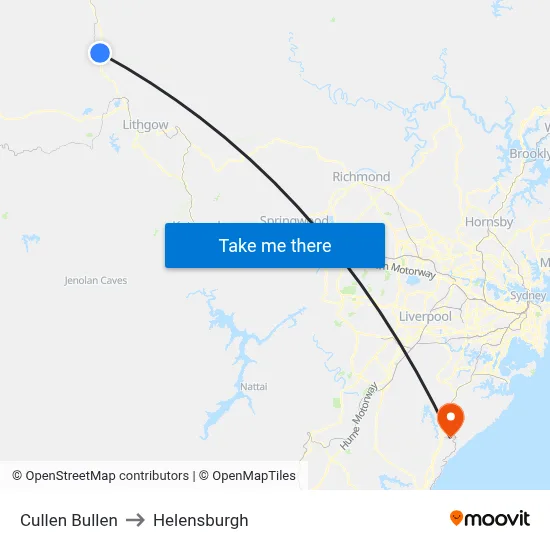 Cullen Bullen to Helensburgh map