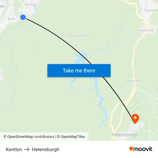 Kentlyn to Helensburgh map