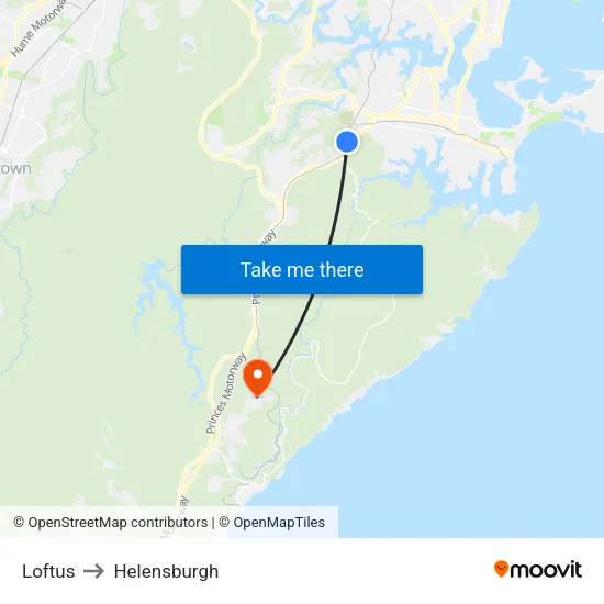 Loftus to Helensburgh map