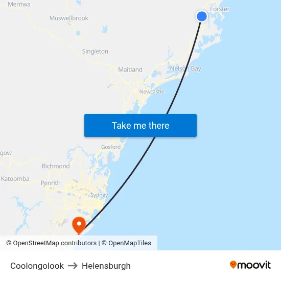 Coolongolook to Helensburgh map
