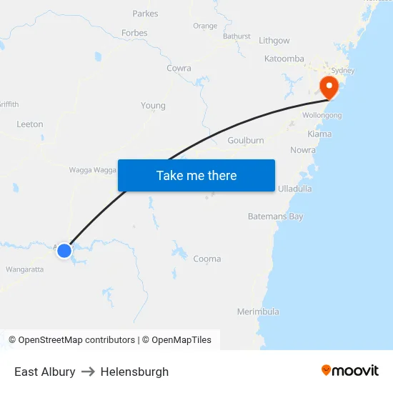 East Albury to Helensburgh map