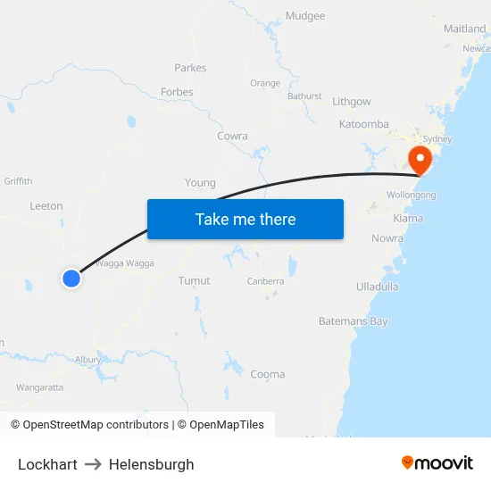Lockhart to Helensburgh map
