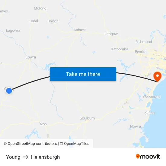 Young to Helensburgh map