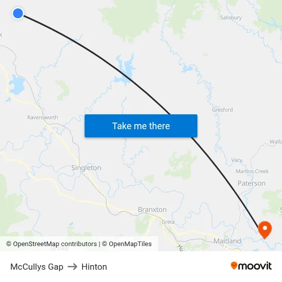 McCullys Gap to Hinton map