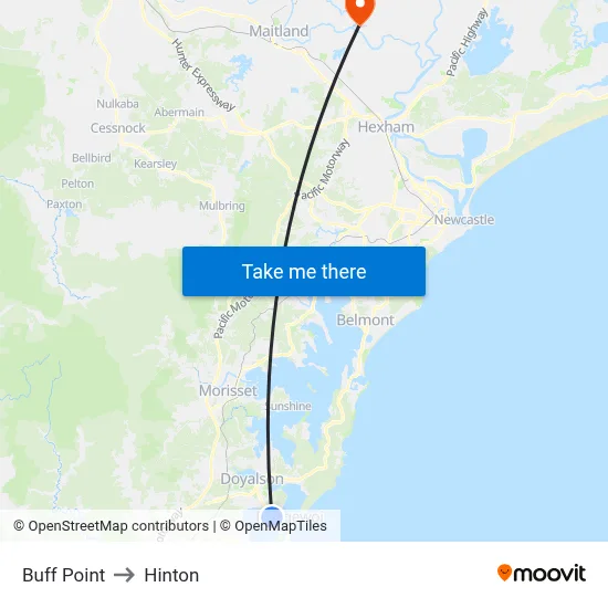 Buff Point to Hinton map
