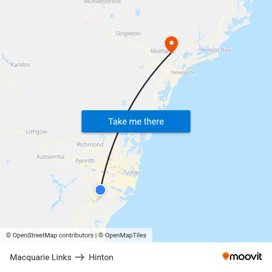 Macquarie Links to Hinton map