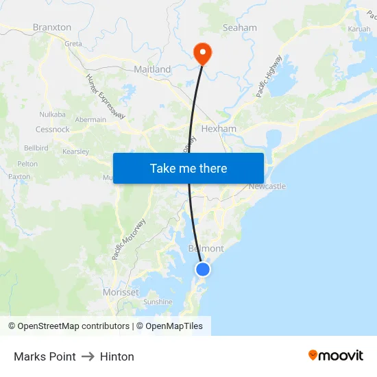 Marks Point to Hinton map