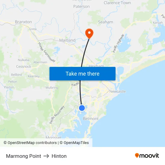 Marmong Point to Hinton map