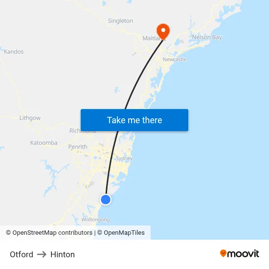 Otford to Hinton map
