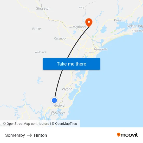 Somersby to Hinton map