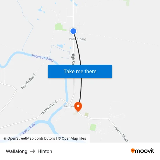 Wallalong to Hinton map