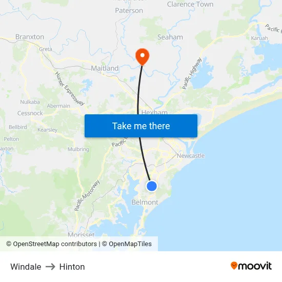 Windale to Hinton map