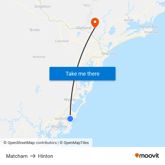 Matcham to Hinton map