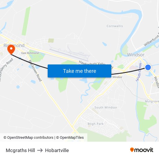 Mcgraths Hill to Hobartville map