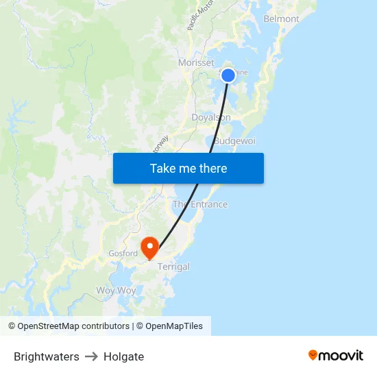 Brightwaters to Holgate map