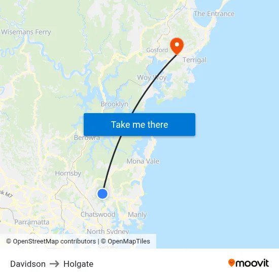 Davidson to Holgate map