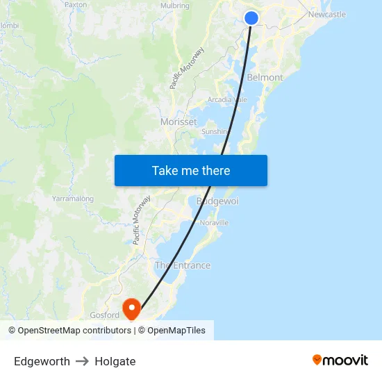 Edgeworth to Holgate map