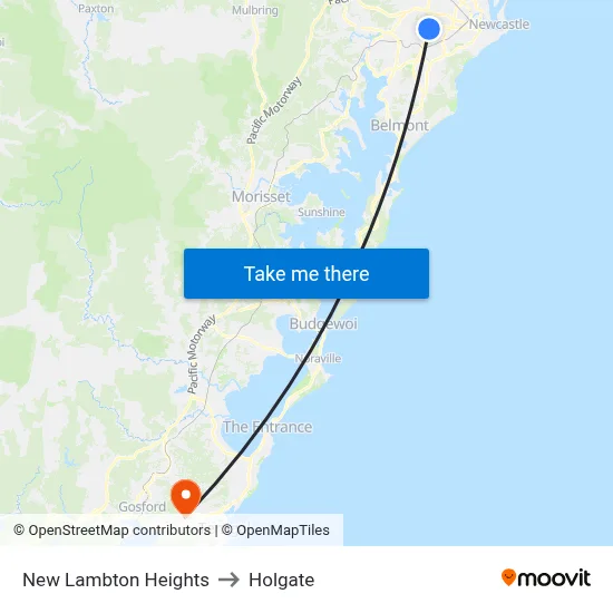 New Lambton Heights to Holgate map