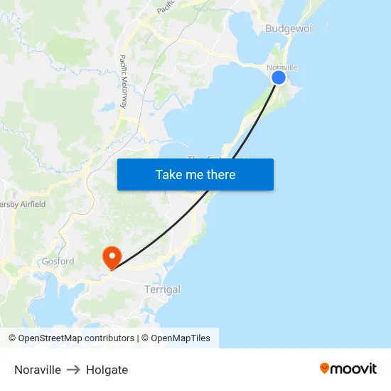 Noraville to Holgate map