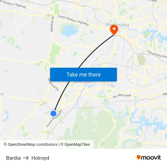Bardia to Holroyd map