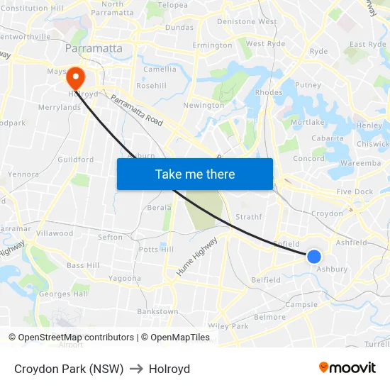 Croydon Park (NSW) to Holroyd map