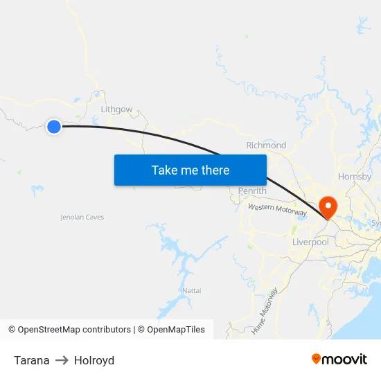 Tarana to Holroyd map