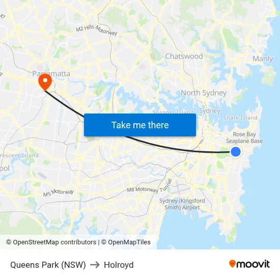 Queens Park (NSW) to Holroyd map