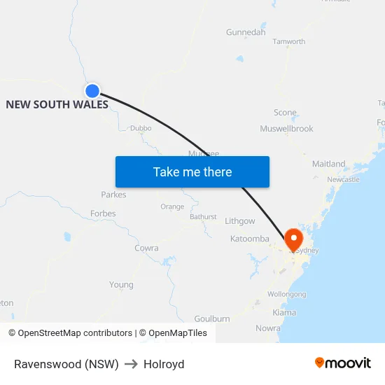 Ravenswood (NSW) to Holroyd map