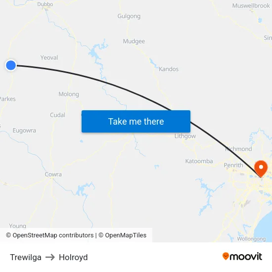 Trewilga to Holroyd map