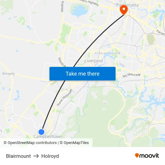 Blairmount to Holroyd map