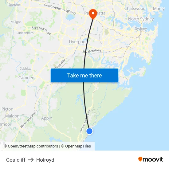 Coalcliff to Holroyd map