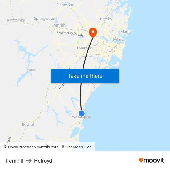 Fernhill to Holroyd map